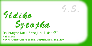 ildiko sztojka business card